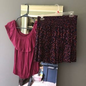 Skirt and shirt set